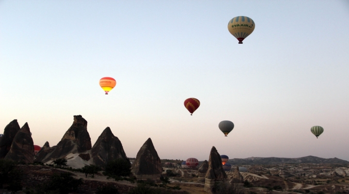 Kapadokyada Balon Yolculuğu Kamerada